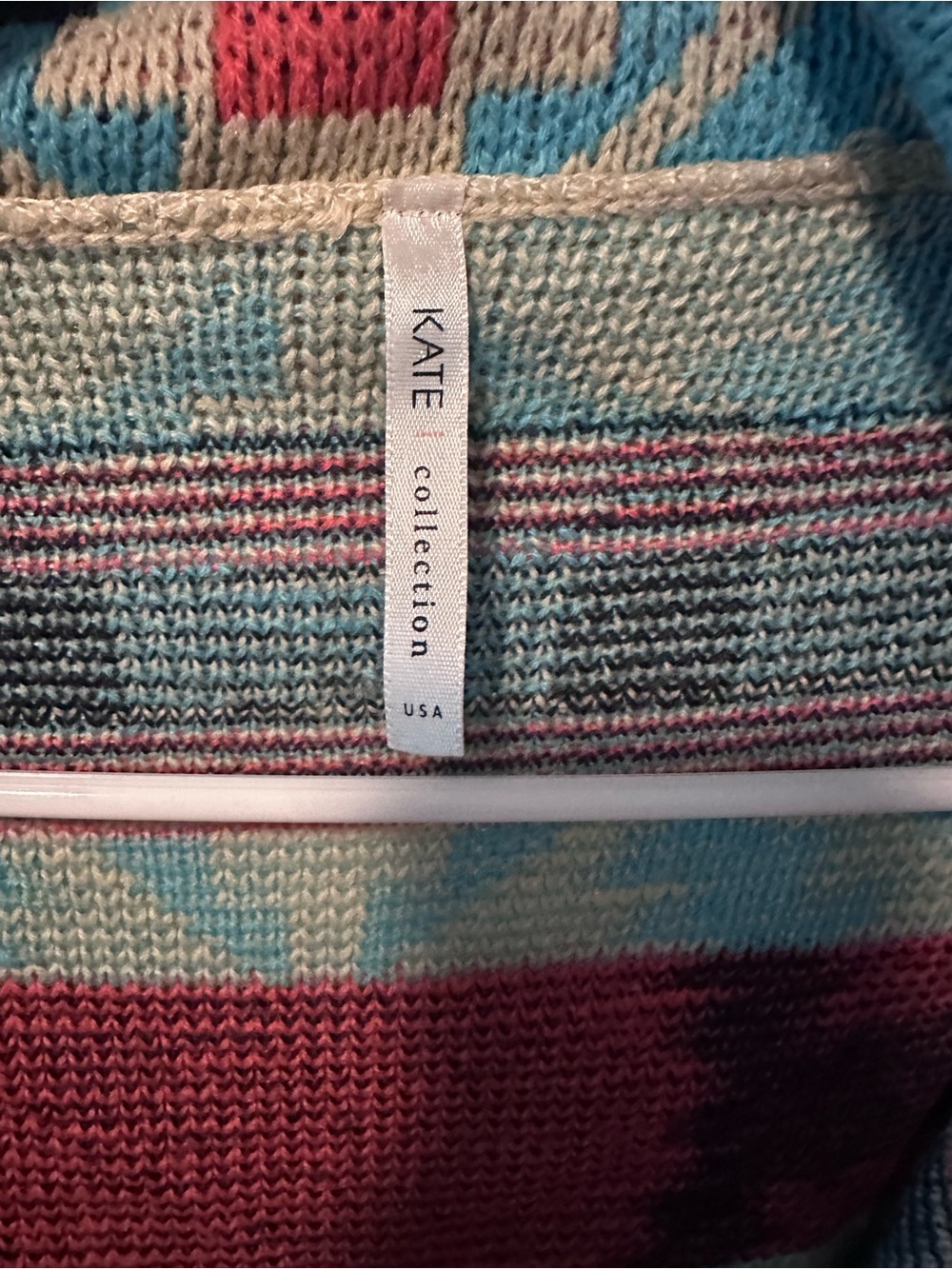 Open-Front Aztec Pattern Cardigan Sweater - Multicolor - Picture 3 of 3